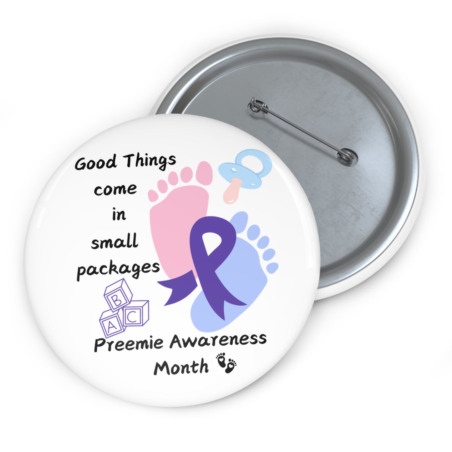 Preemie Awareness Prematurity Awareness Pin Buttons