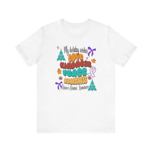 Chron's Disease Awareness Holiday Theme Unisex Jersey Short Sleeve Tee