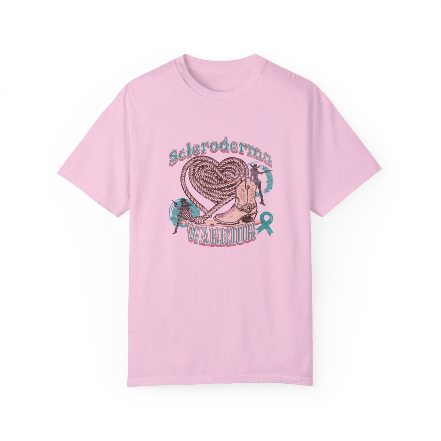 Scleroderma Warrior Valentine western theme Unisex Garment-Dyed T-shirt