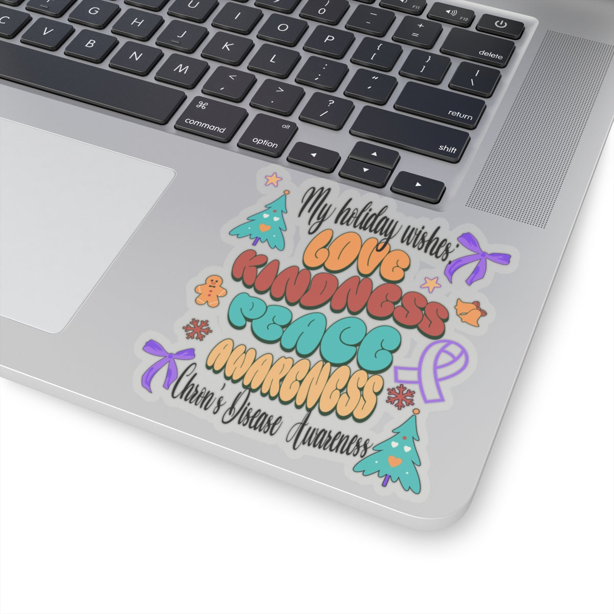 Chron's Disease Awareness Holiday Theme Kiss-Cut Stickers