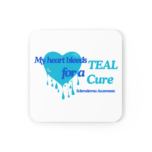 Scleroderma Awareness Cork Back Coaster