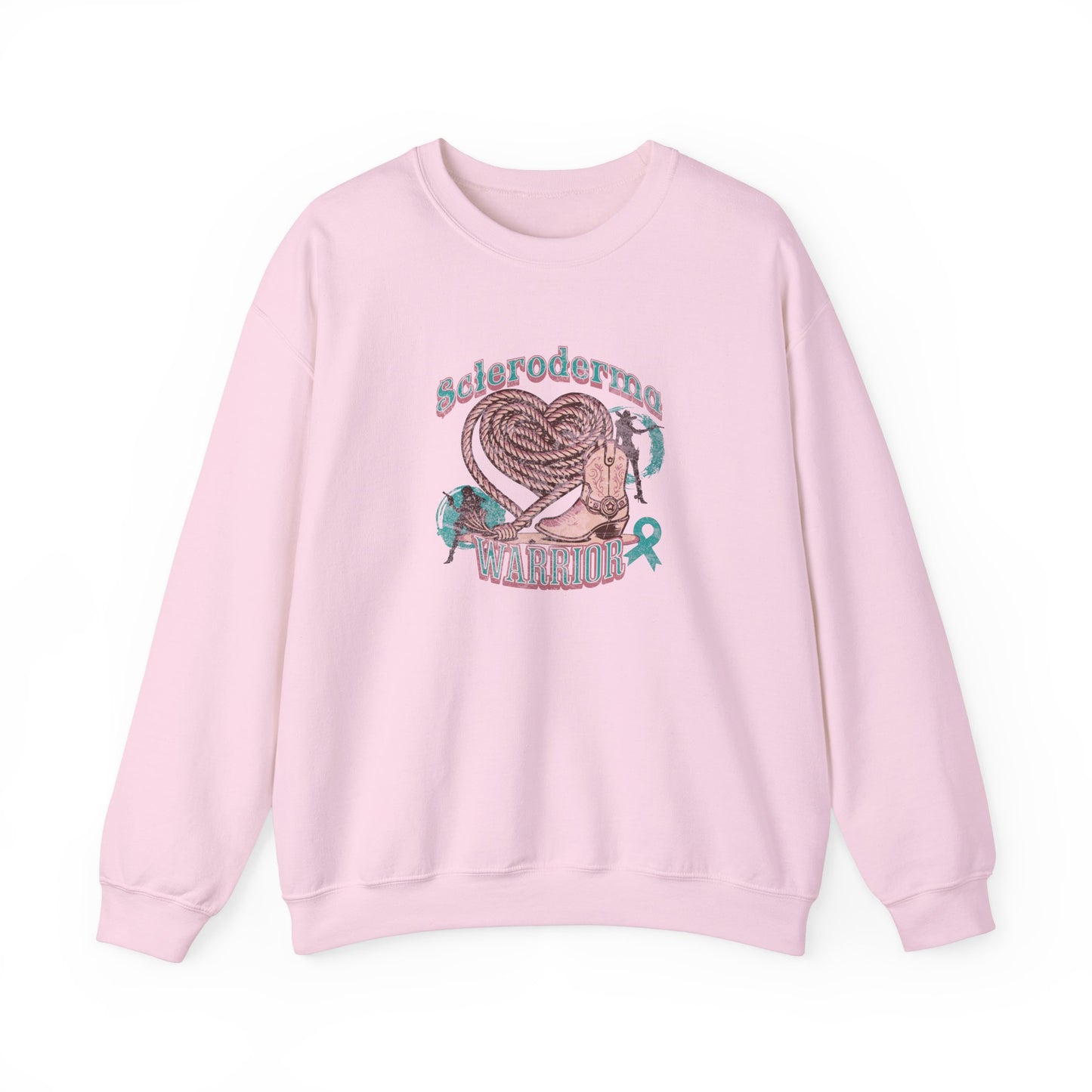 Scleroderma Warrior Valentine western themed Unisex Crewneck Sweatshirt