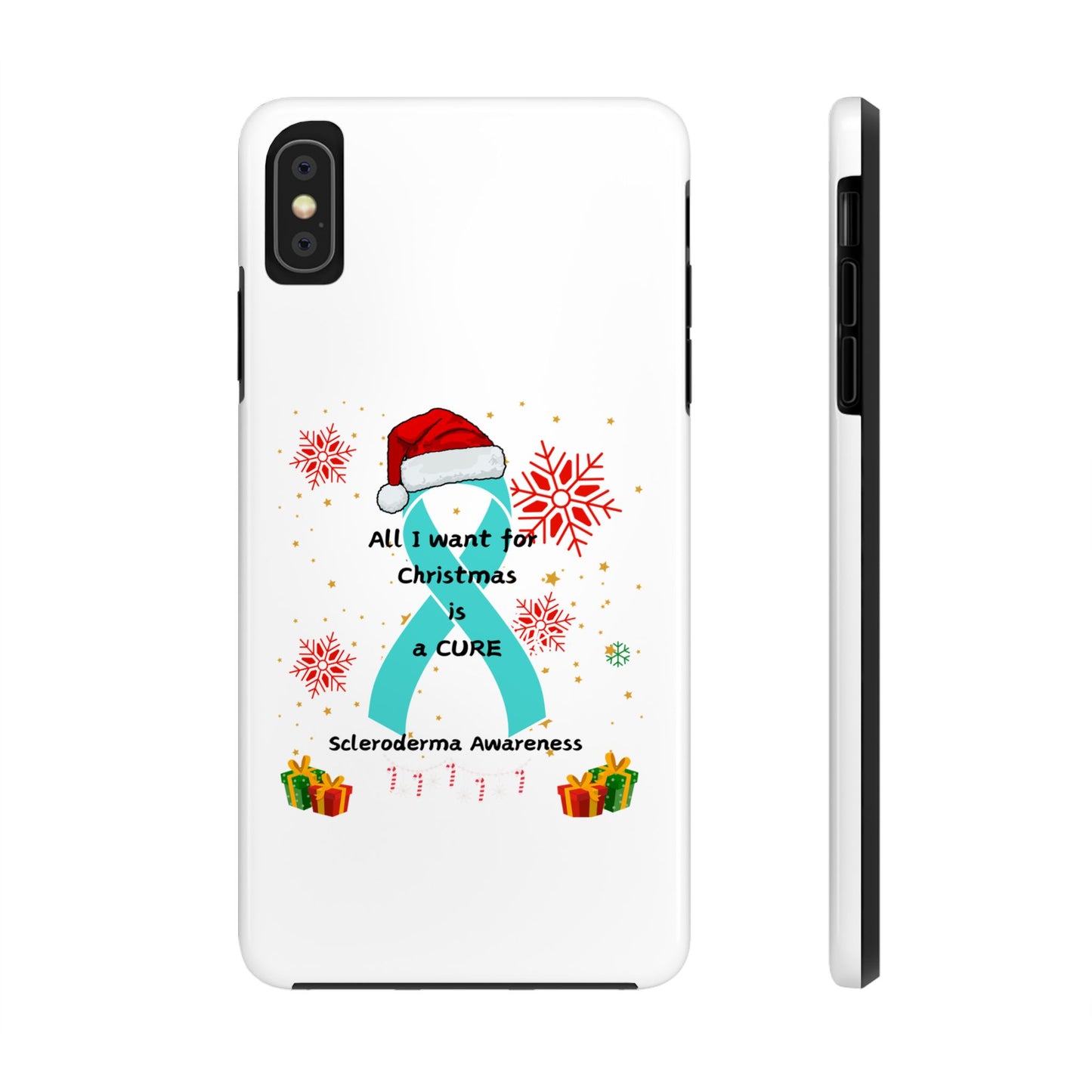 Scleroderma Awareness iPhone Case All I Want for Christmas is a Cure