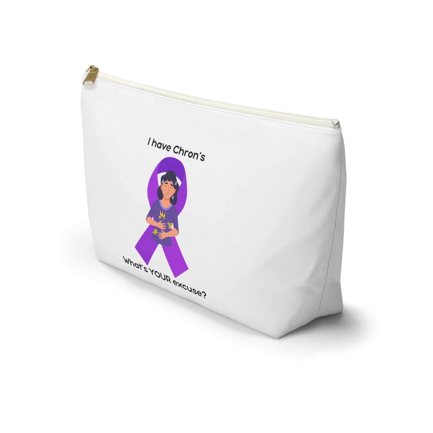 Chron's Disease Awareness Accessory Pouch w T-bottom