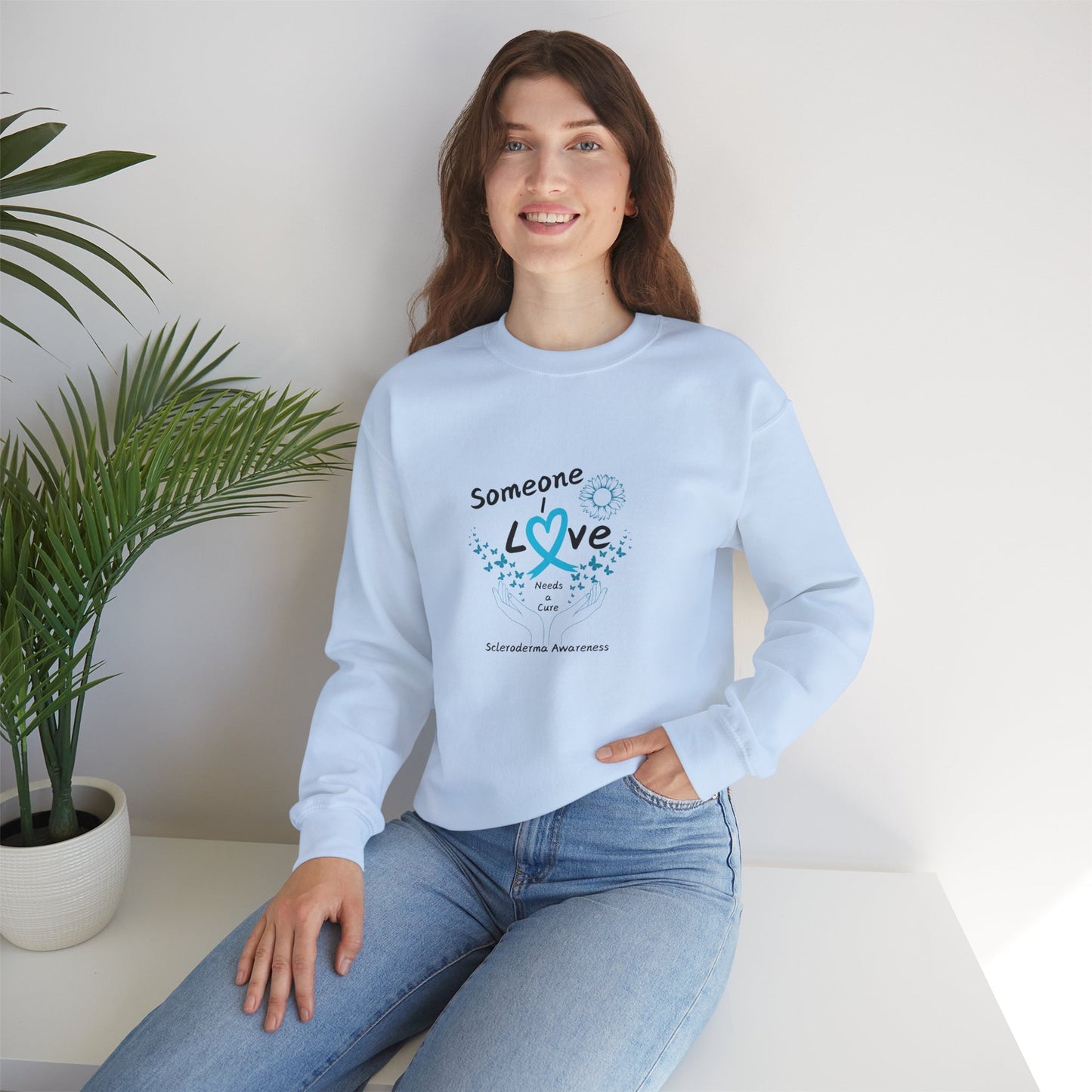 Scleroderma Awareness Unisex Heavy Blend™ Crewneck Sweatshirt