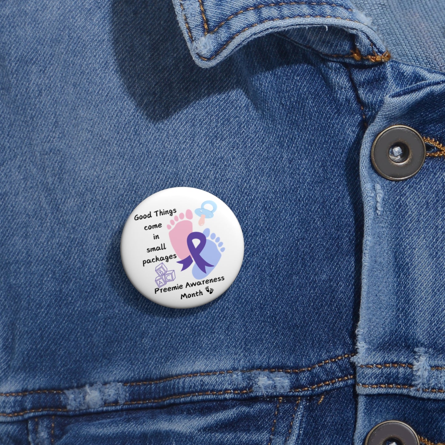 Preemie Awareness Prematurity Awareness Pin Buttons