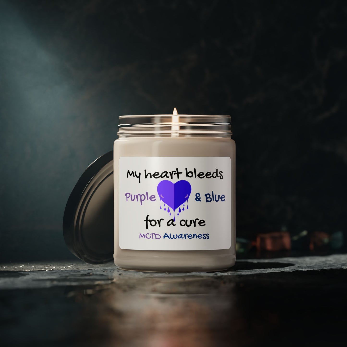 MCTD Awareness Scented Soy Candle, 9oz Home Decor