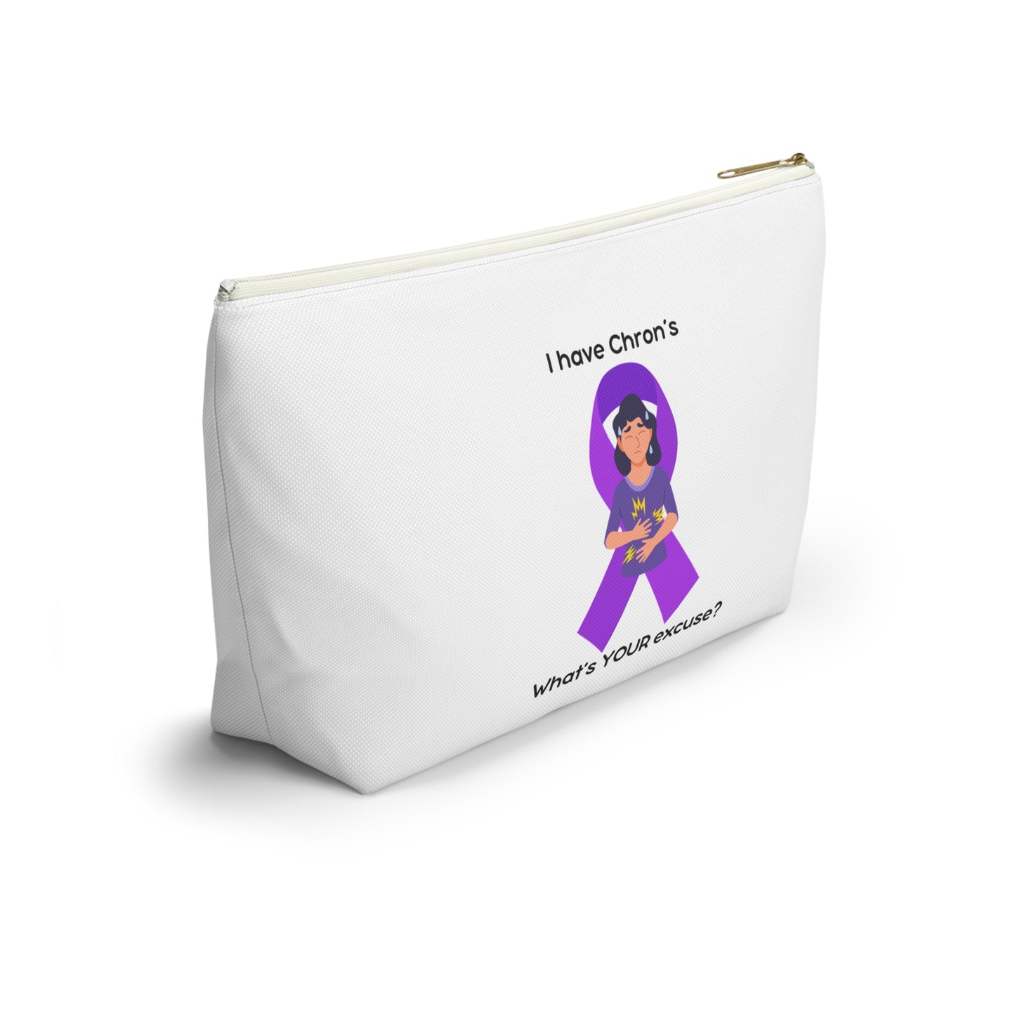 Chron's Disease Awareness Accessory Pouch w T-bottom