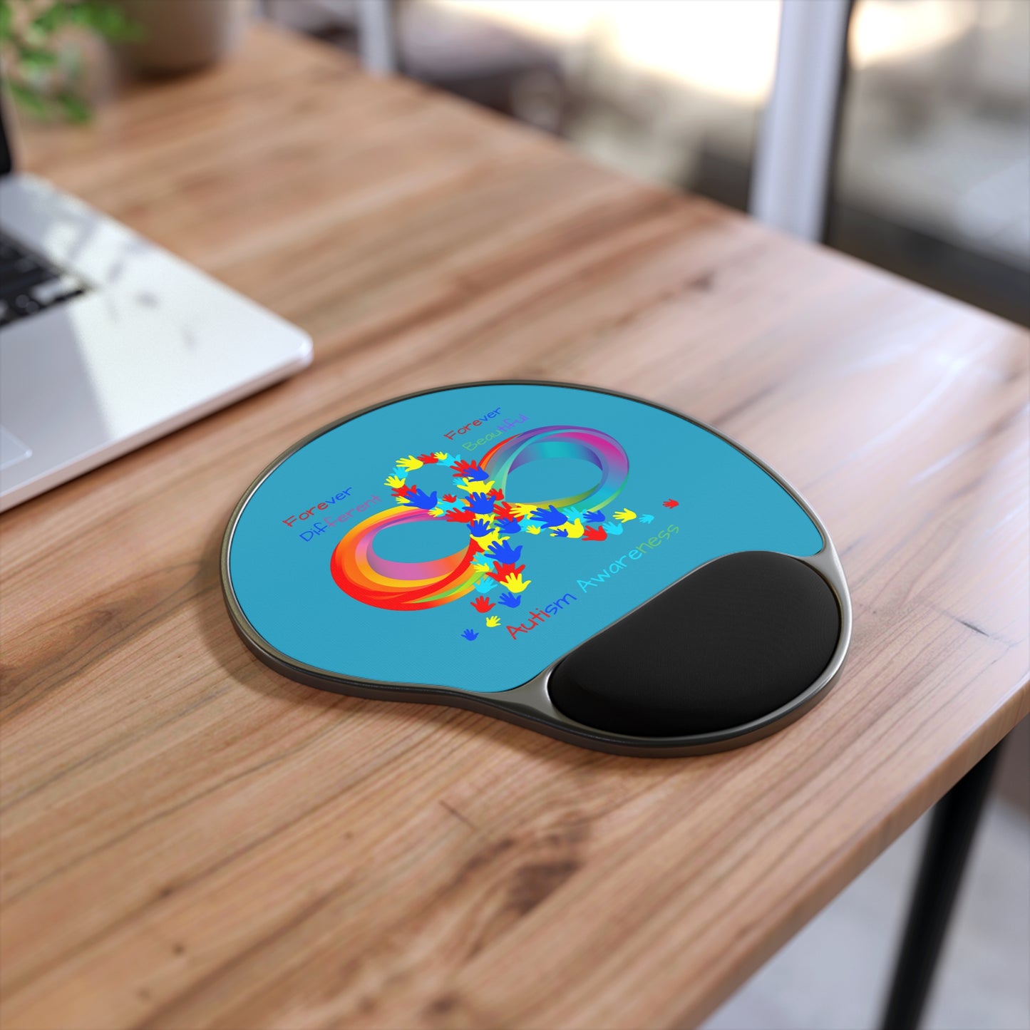 Autism Awareness Carpal Tunnel Ergonomic Mouse Pad With Wrist Rest