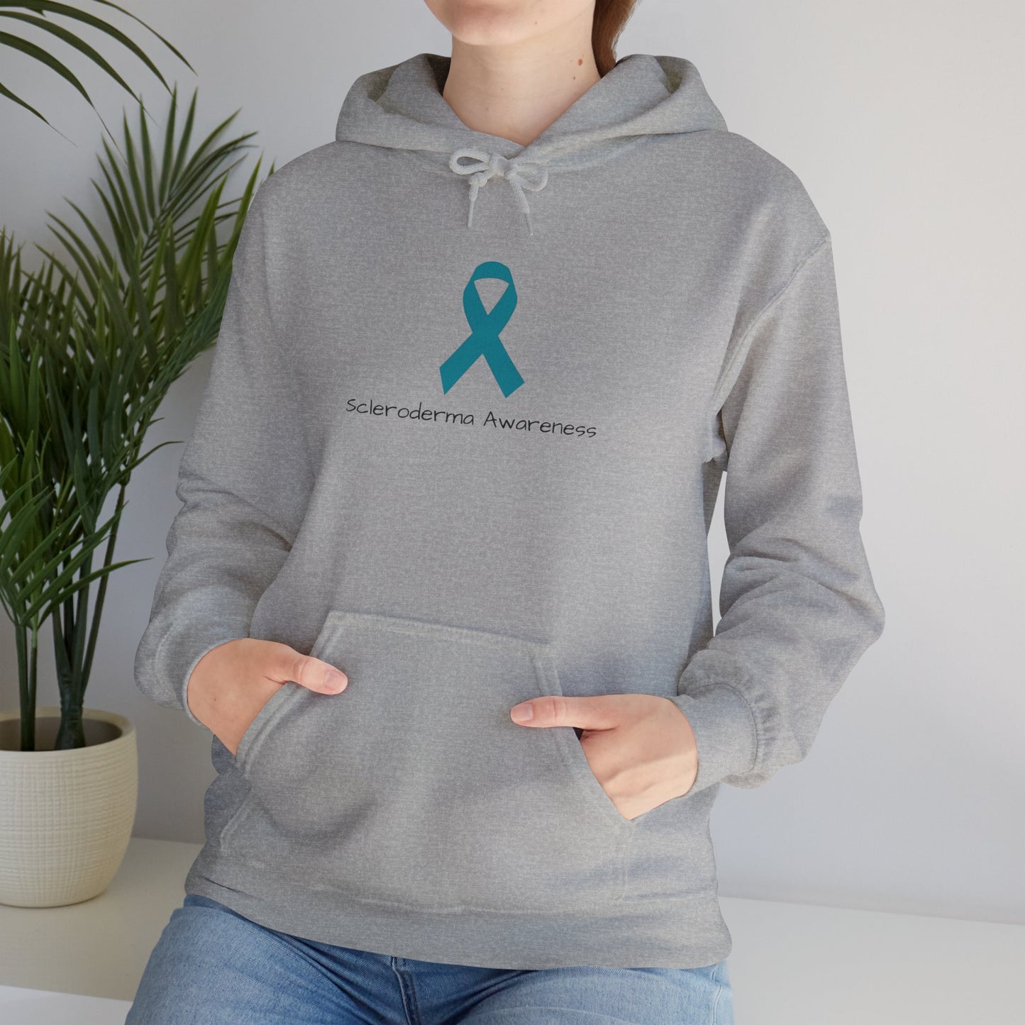 Scleroderma awareness I wear teal for someone I love Unisex Heavy Blend™ Hooded Sweatshirt