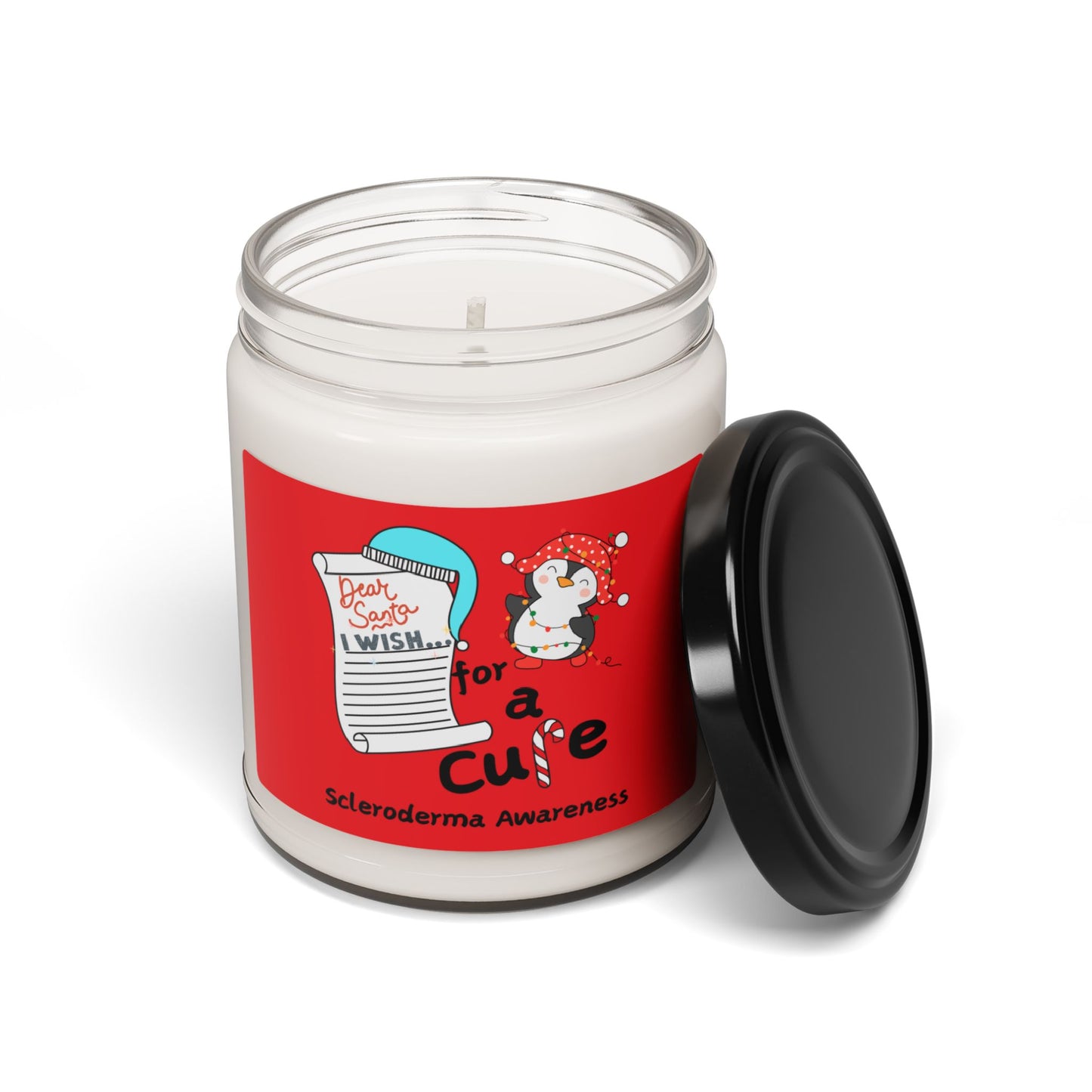 Holiday Gift Scented Soy Candle, 9oz Scleroderma Awareness Dear Santa