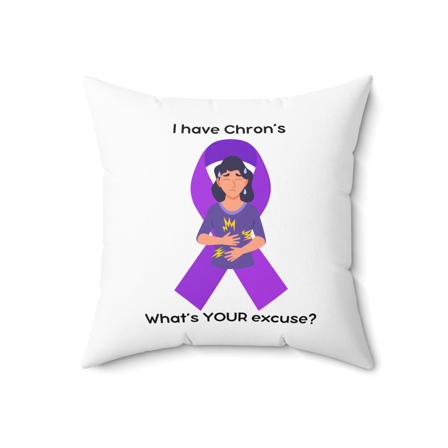 Chron's Disease Awareness Home Decor Square Throw Pillow