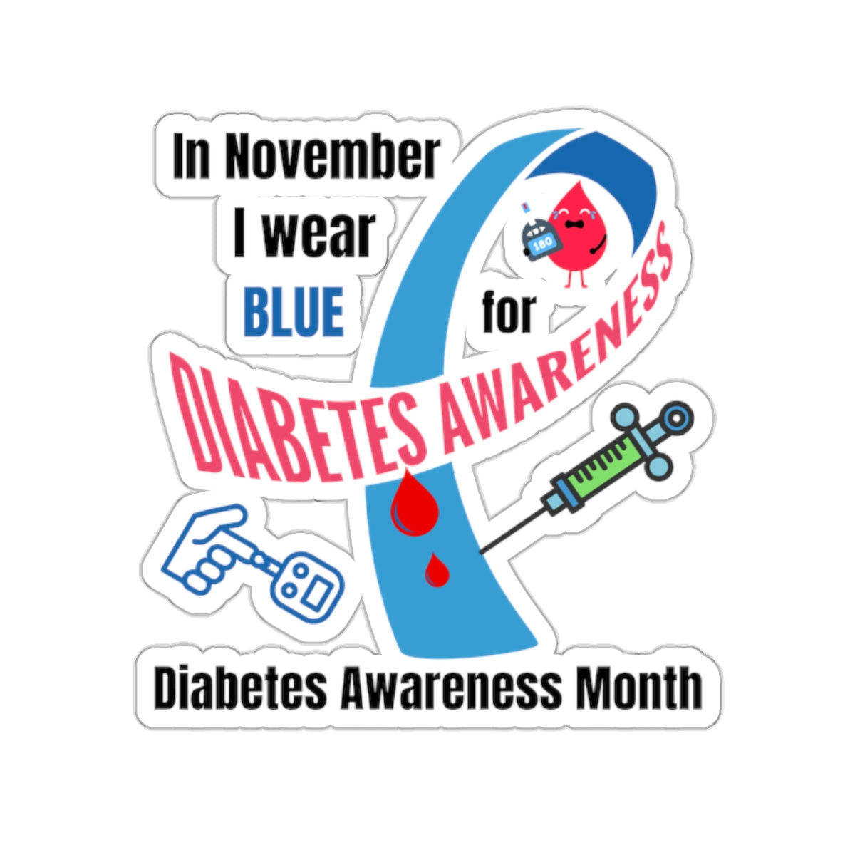 Diabetes Awareness Kiss-Cut Stickers