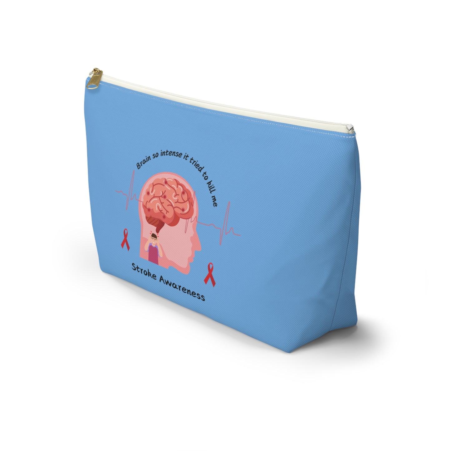 Stroke Awareness Accessory Pouch w T-bottom