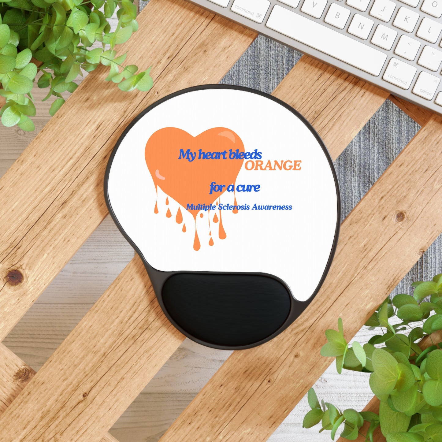 Multiple Sclerosis Awareness Mouse Pad With Wrist Rest