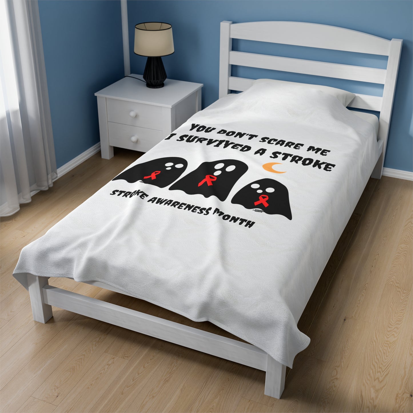 Stroke Awareness Halloween Velveteen Plush Blanket