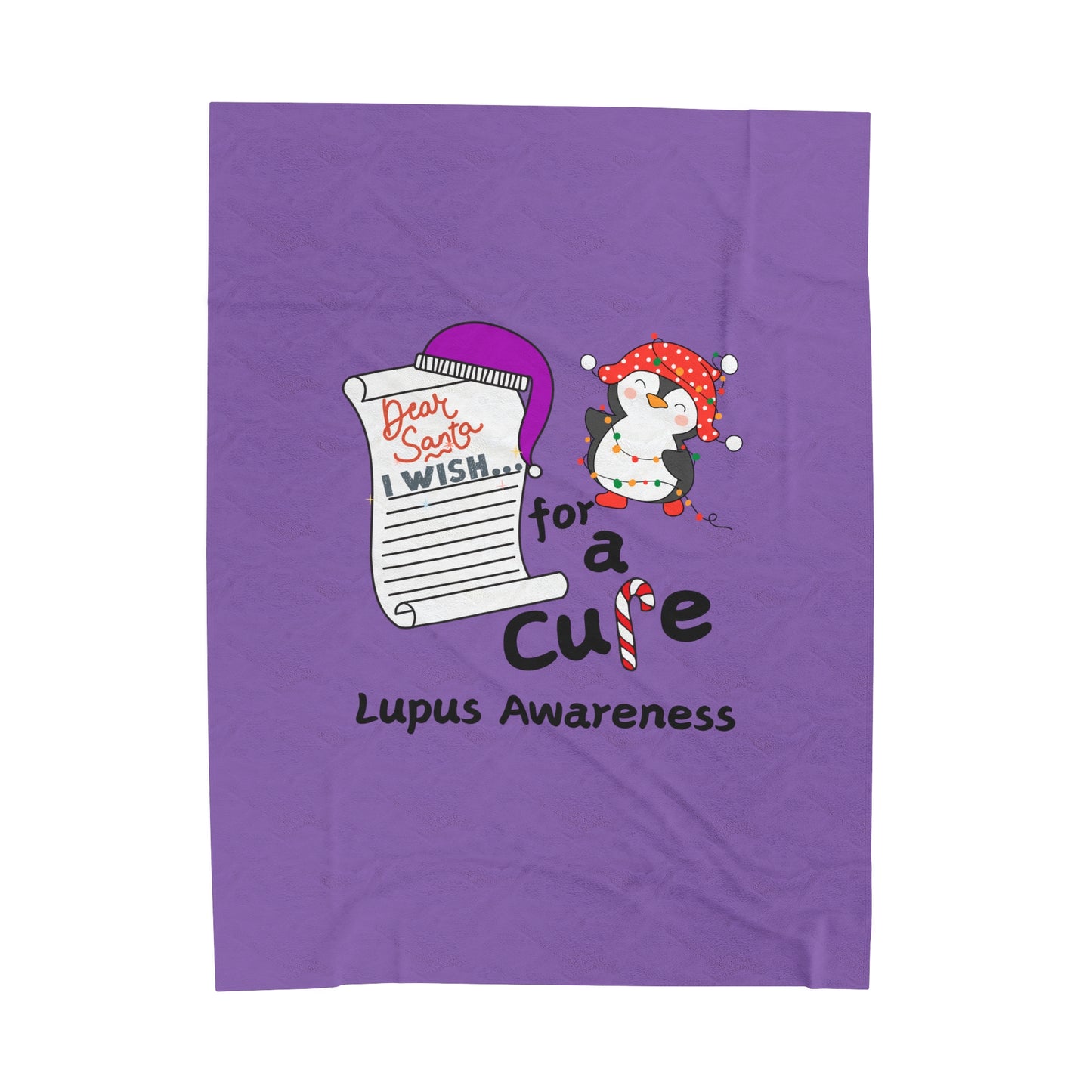 Velveteen Plush Blanket, Lupus Awareness, Holiday Gift Ideas, Christmas Wish