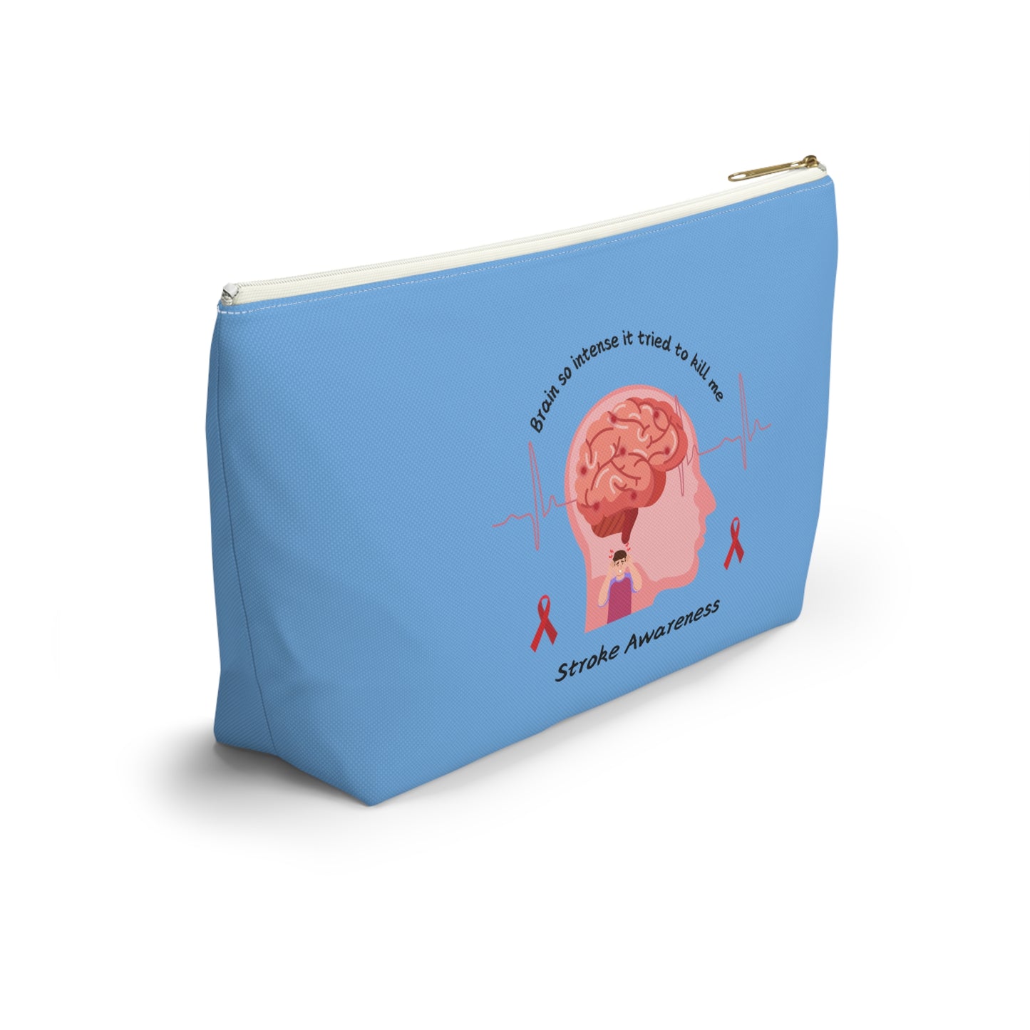 Stroke Awareness Accessory Pouch w T-bottom