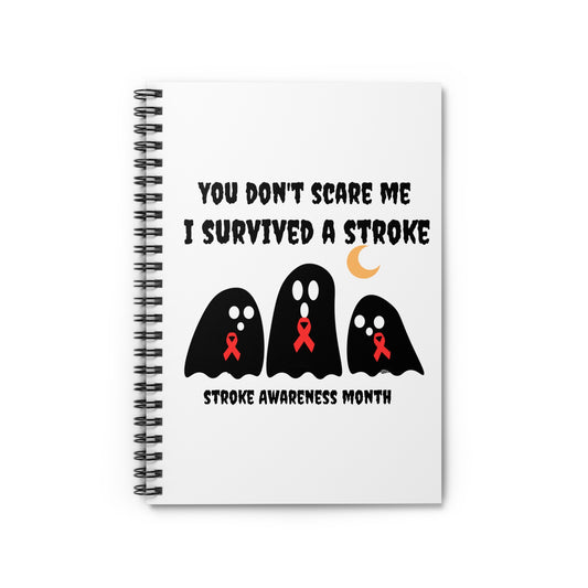 Stroke Awareness Halloween Spiral Notebook - Ruled Line