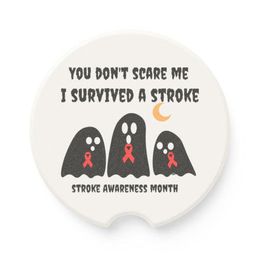 Stroke Awareness Halloween Soapstone Car Coaster