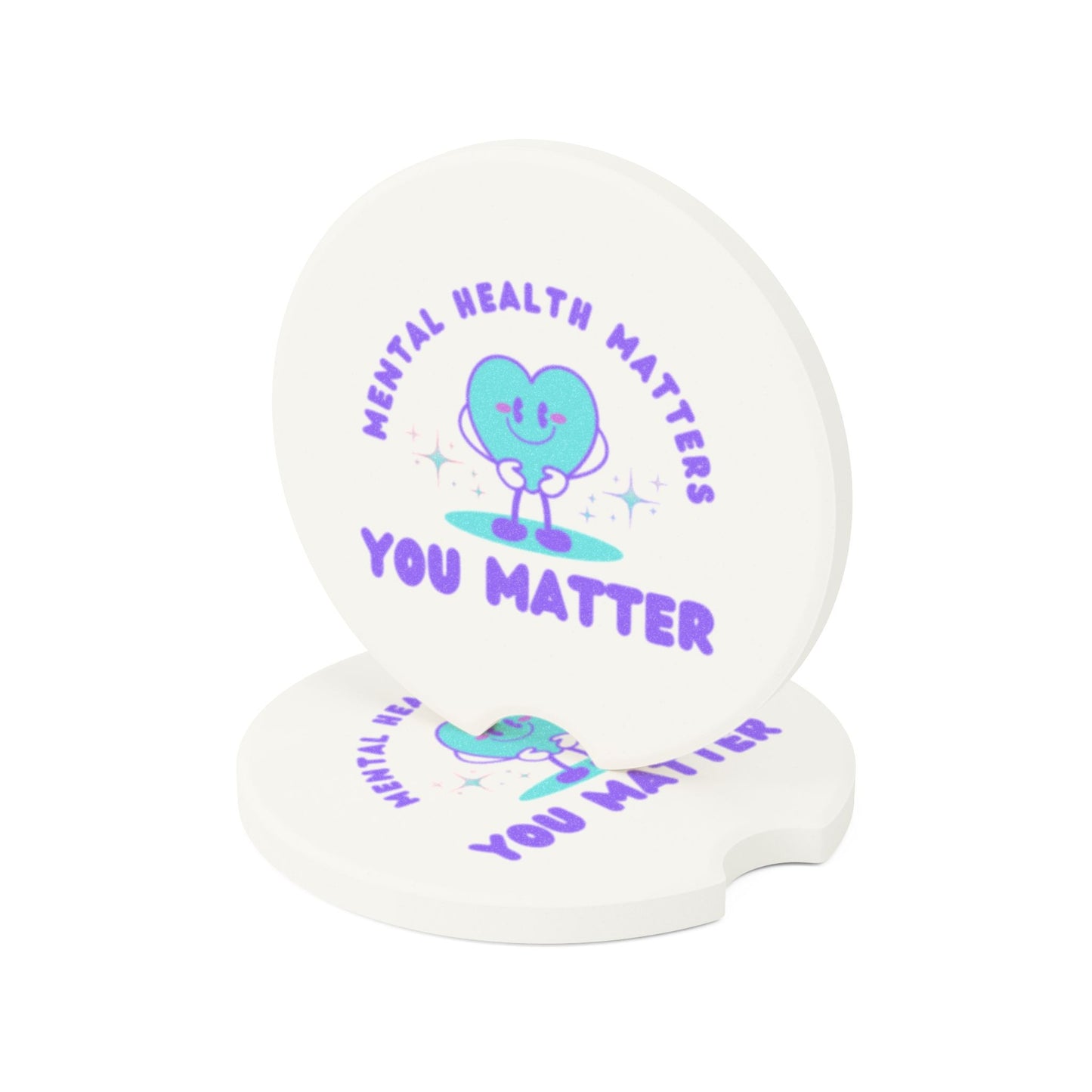 Mental Health Awareness Soapstone Car Coaster