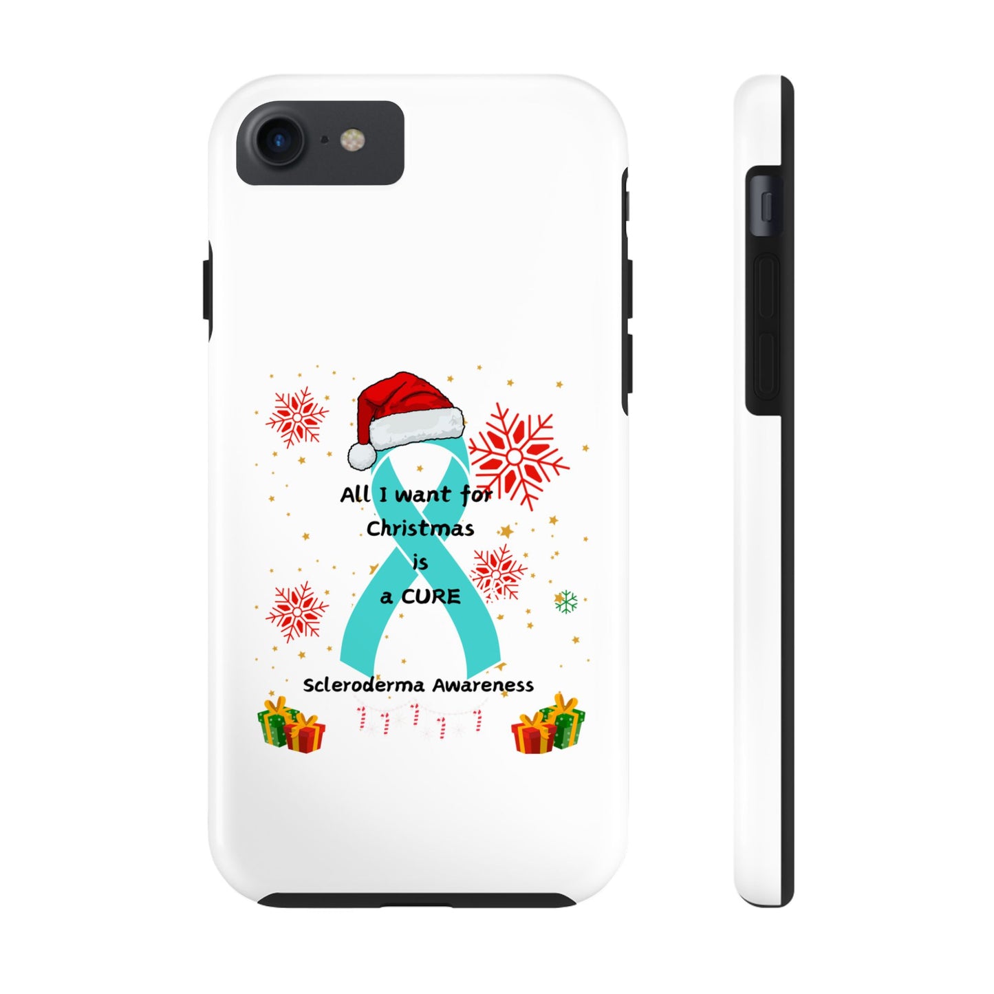 Scleroderma Awareness iPhone Case All I Want for Christmas is a Cure