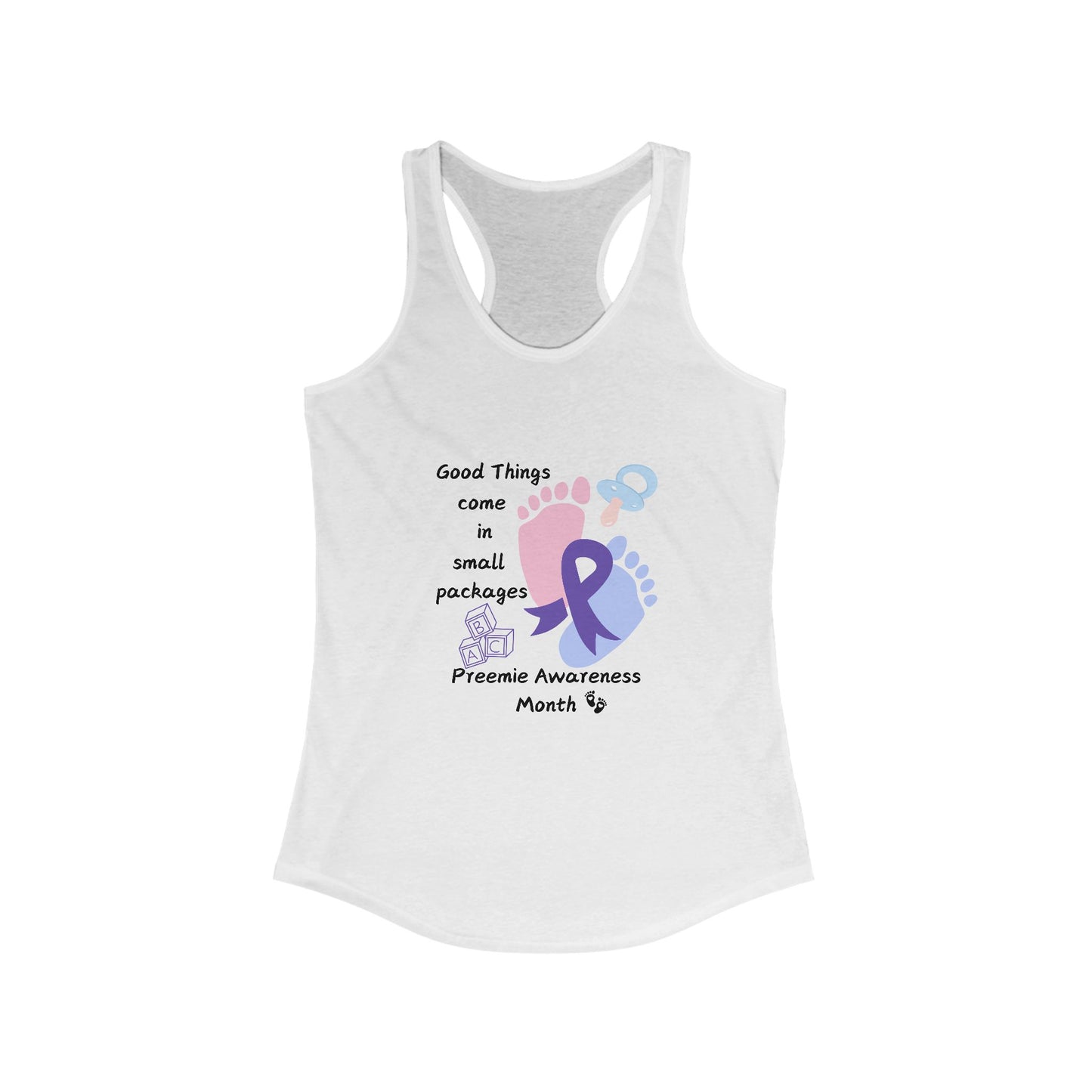 Preemie Awareness Women's Racerback Tank