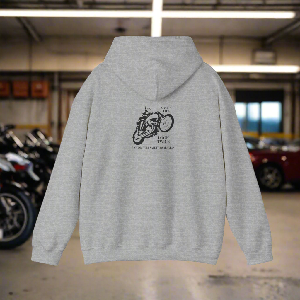 Motorcycle Safety Awareness Unisex Hoodie Hooded Sweatshirt